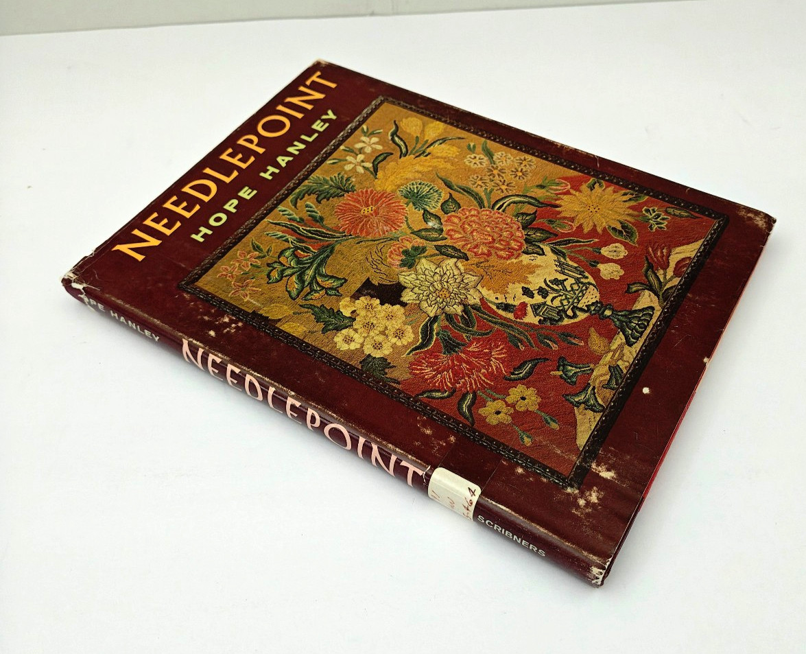 1964 BOOK- NEEDLEPOINT BY HOPE HANLEY- ILLUSTRATED-