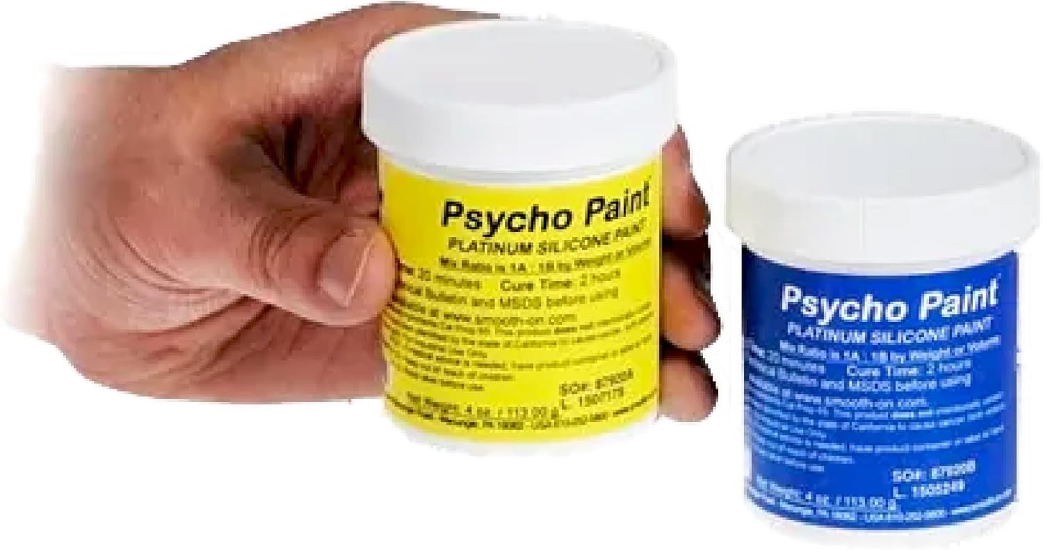 Smooth-On Psycho Paint™ Platinum Silicone Paint 8 Ounce (Pack of 1), clear