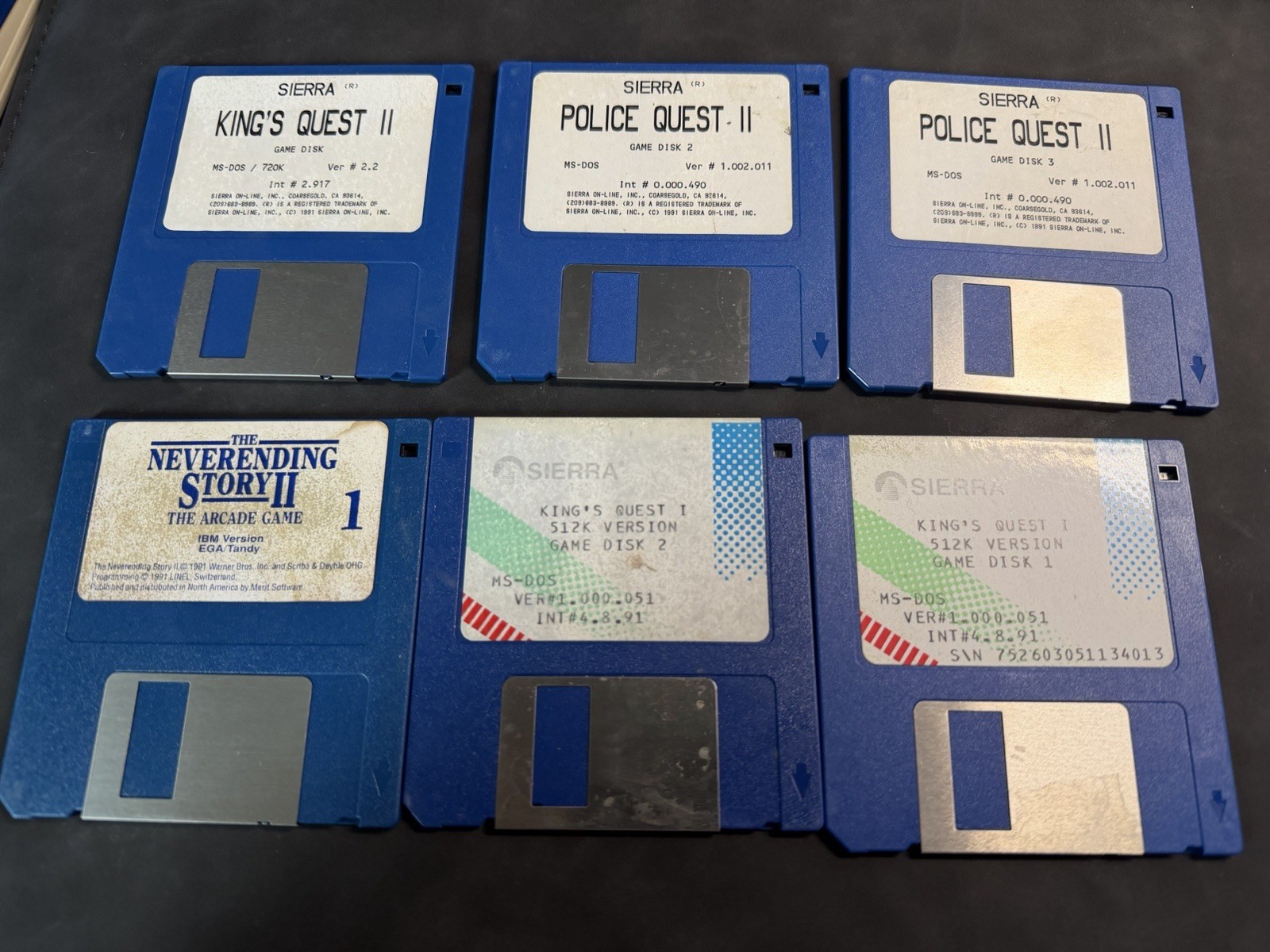 SIX Various PC Floppy Hard Disk Games - UNTESTED