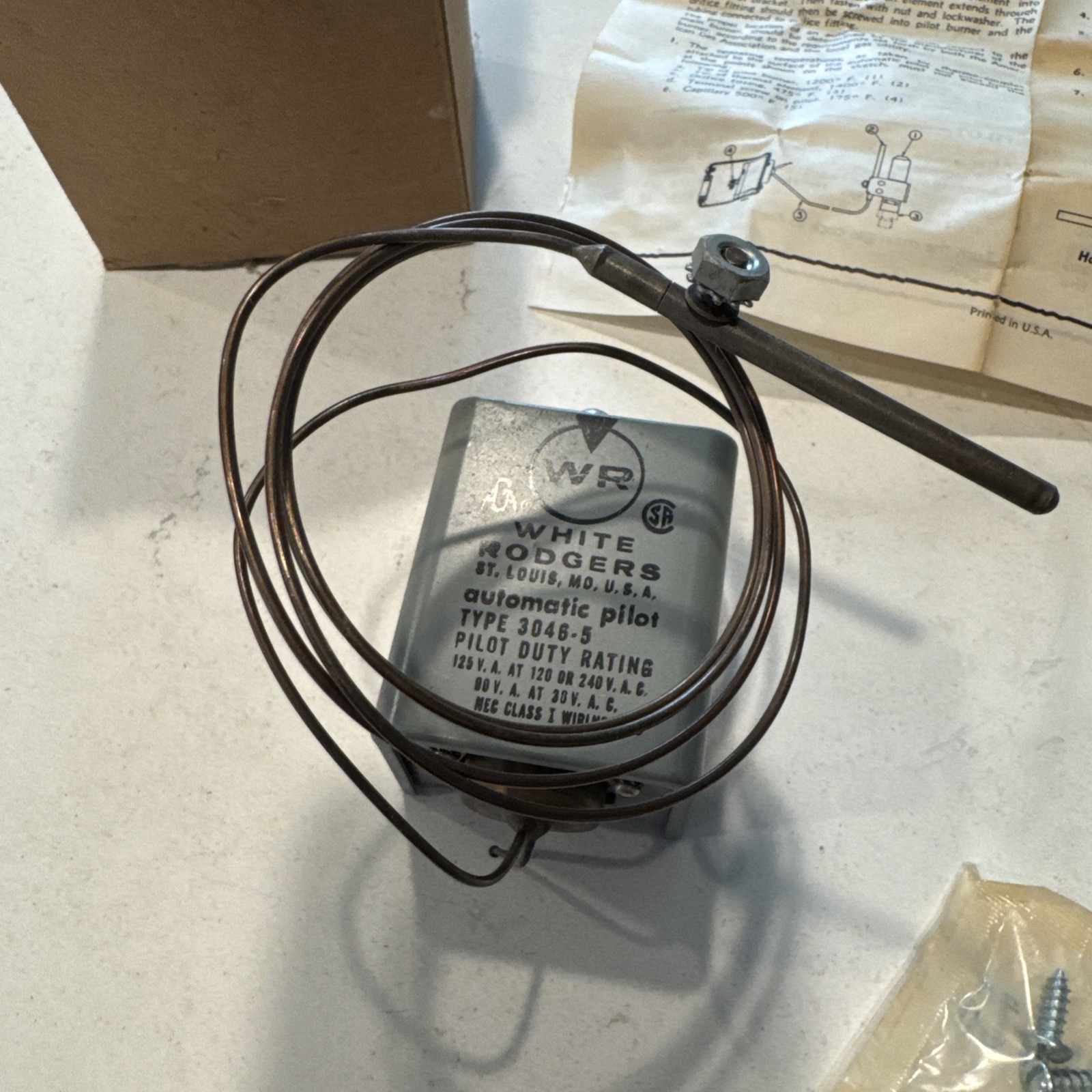 New White-Rodgers 3046-5 Automatic Pilot Flame Sensor 42” Capillary