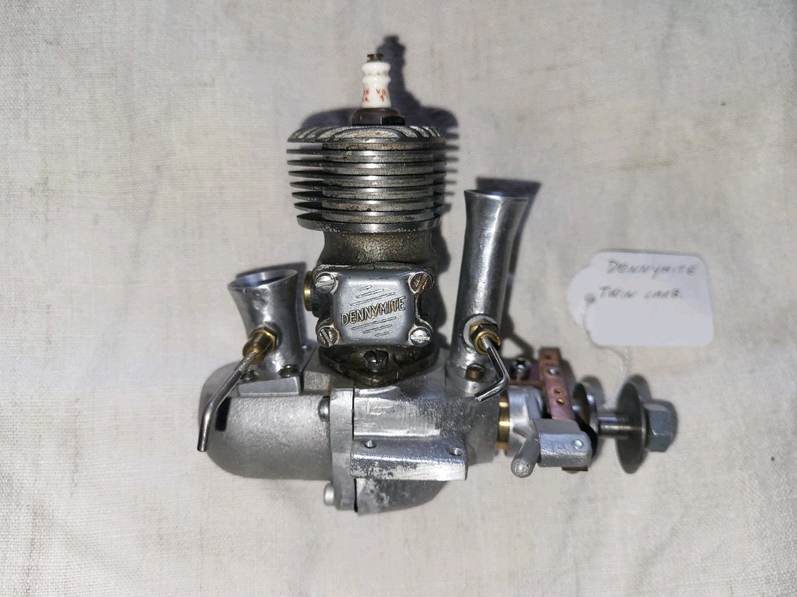 RARE DENNYMITE .57 "Twin Carb" Dual Carburetor Vintage 1940s - Coll. Frigero