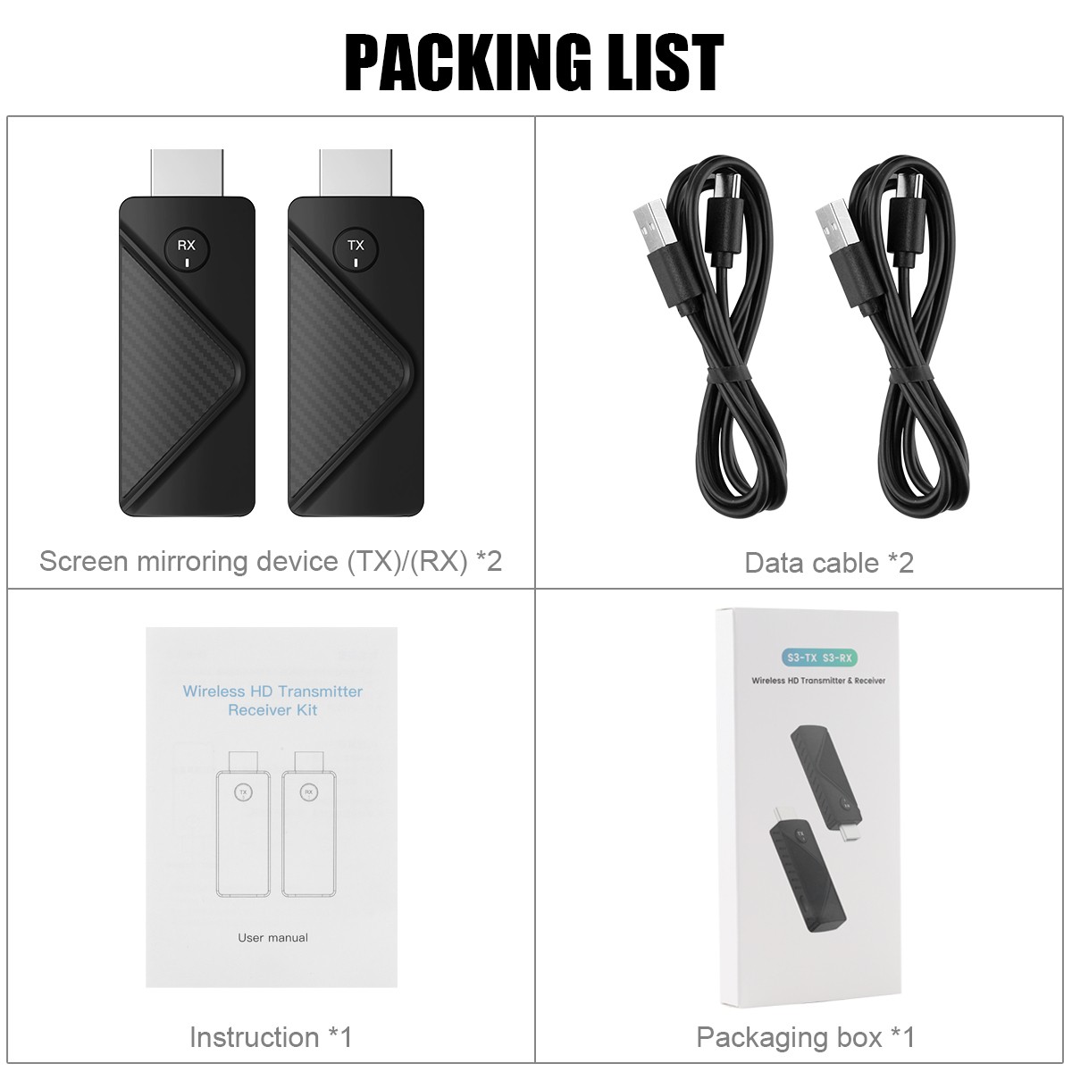 Full HD 1080P Wireless HDMI Extender HDTV Wireless Transmitter & Receiver