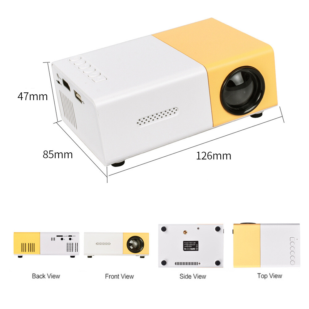 Mini Portable Projector 1080P LED Pico Video Projector for Home Theater Movie US