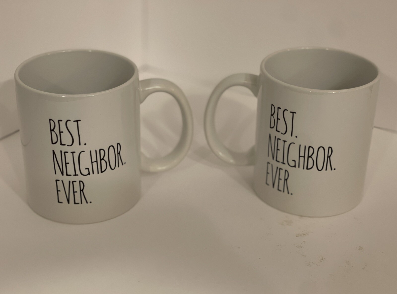 Set of “Best Neighbor Ever.” Coffee Mugs