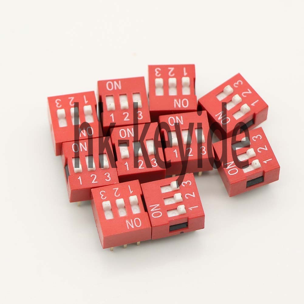 10PCS NEW 3P 3 Position DIP Switch Side Style 2.54mm Pitch Through Hole DIY Good