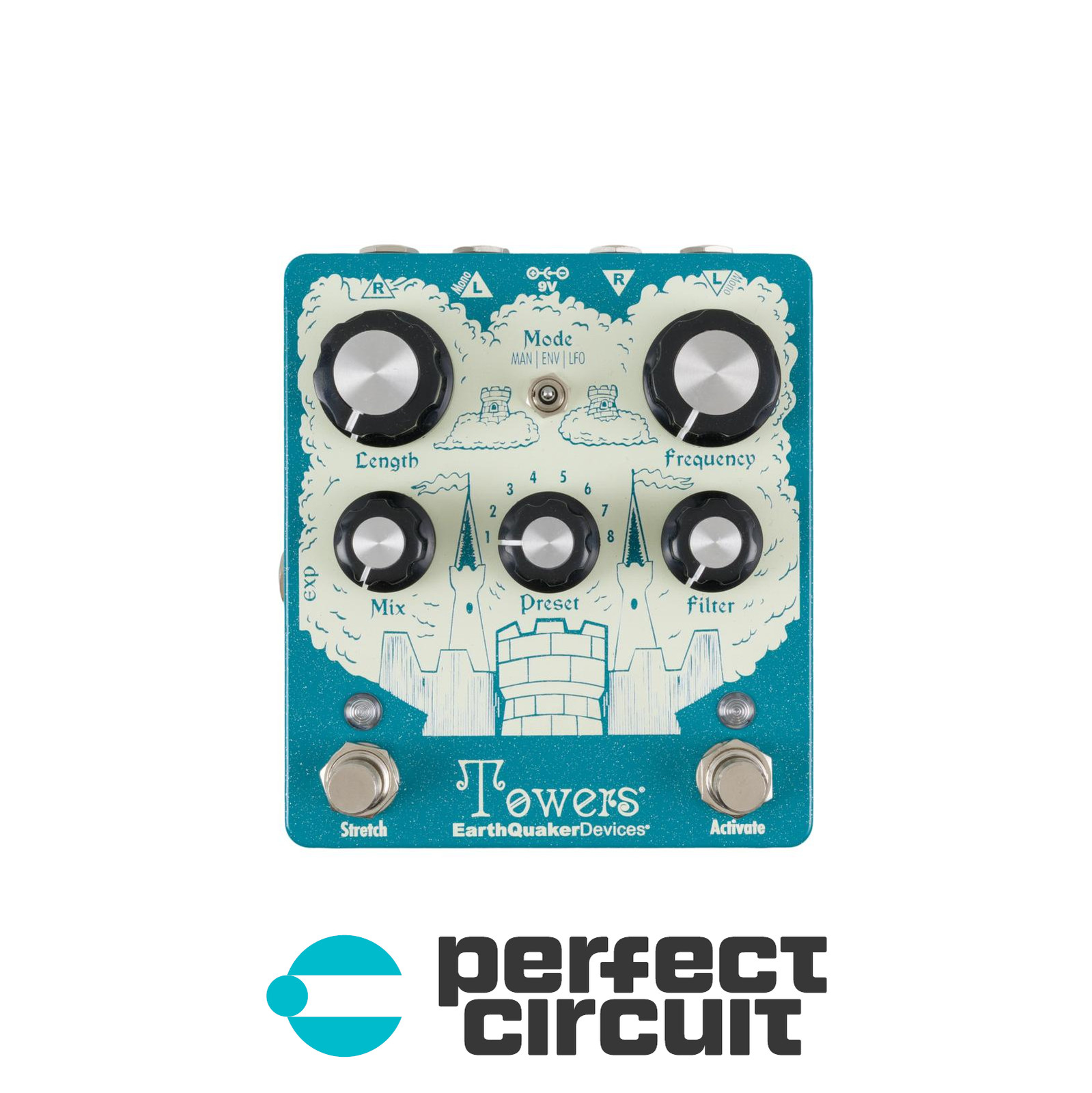 EarthQuaker Devices Towers Reverb Filter Pedal EFFECTS USED PERFECT CIRCUIT