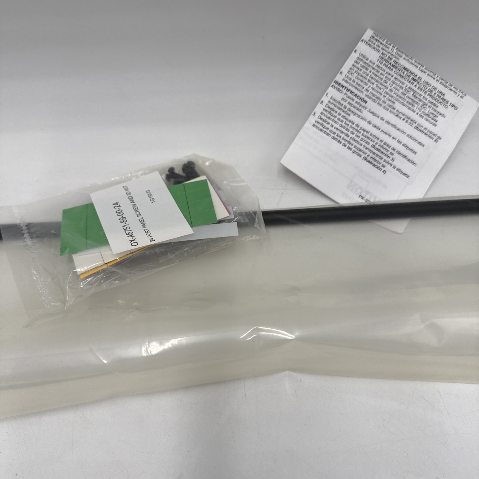 Leviton 252-5G596-U12 12-Port Patch Block Cat 5E Flat Panel 110 Style 1RU