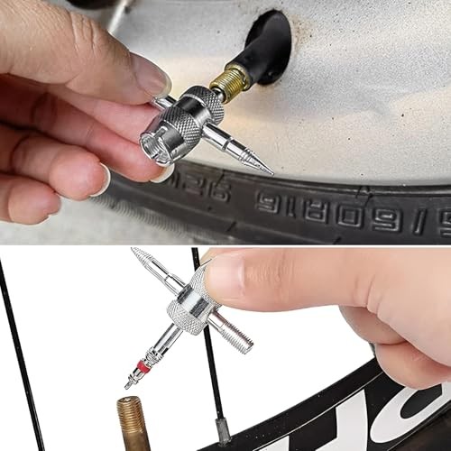 4-Way Valve Core Tool Tire Valve Tools, 4-in-1 Automobile Tire Valve Stem Core