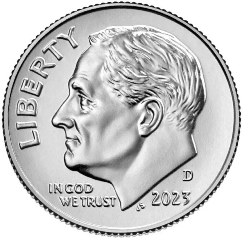 2023 - D    BU  UNC   ROOSEVELT DIME from Logistics Rolls
