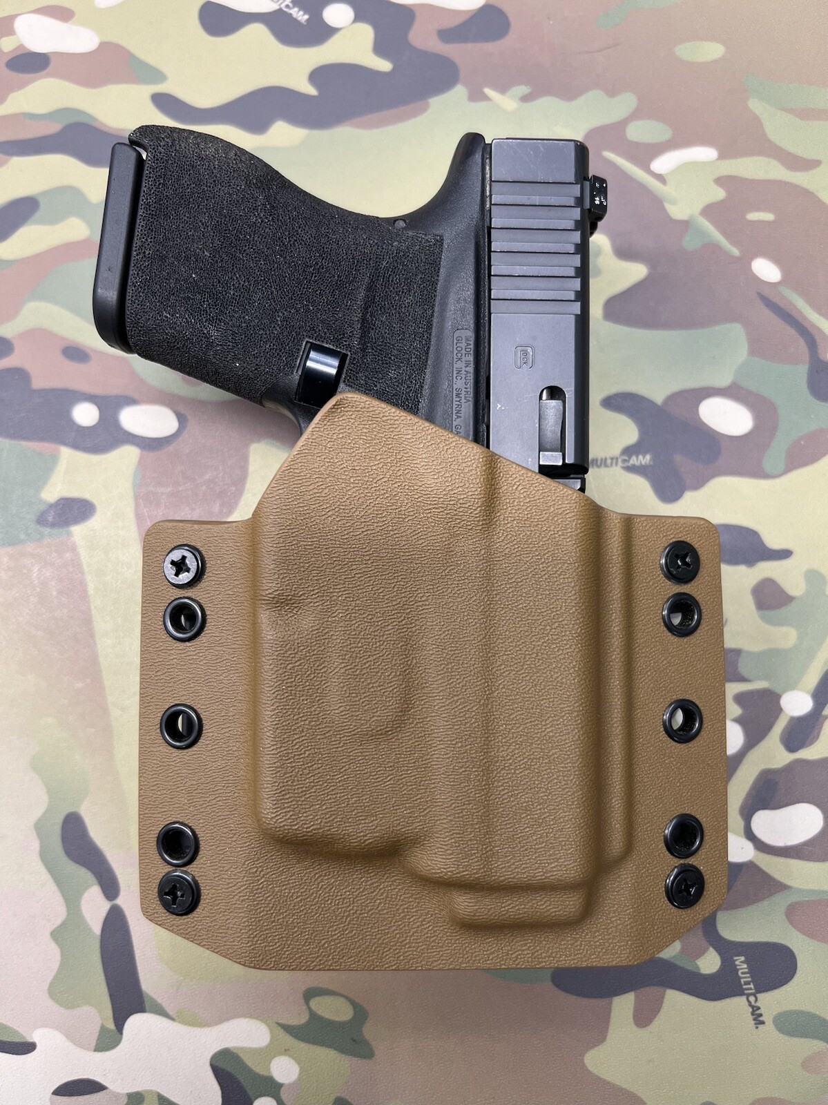 Coyote Tan Kydex Holster for Glock 43X Streamlight TLR-6