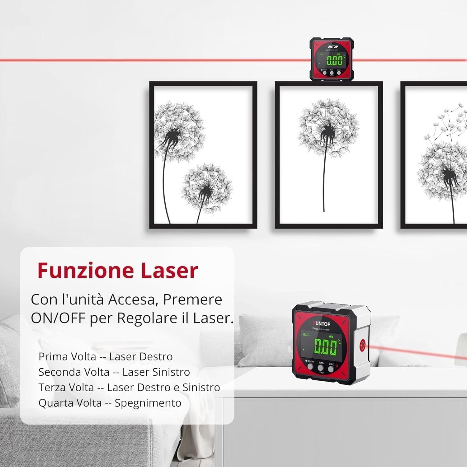 Inclinometer Level with USB Charging and Magnetic Angle Finder for DIY Projects