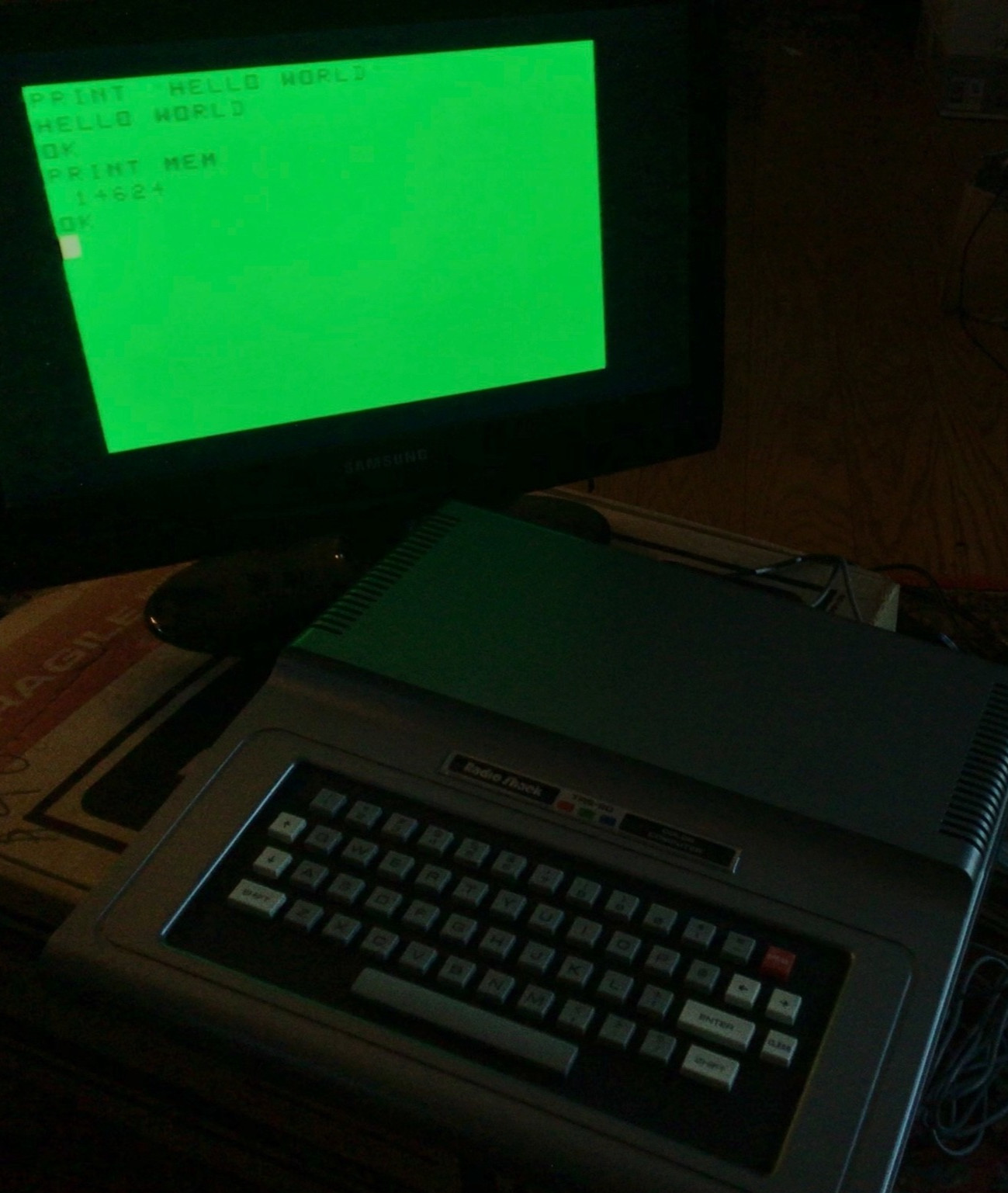 Radio Shack Tandy TRS-80 CoCo1 Color Computer Box & Instructions Vtg Working