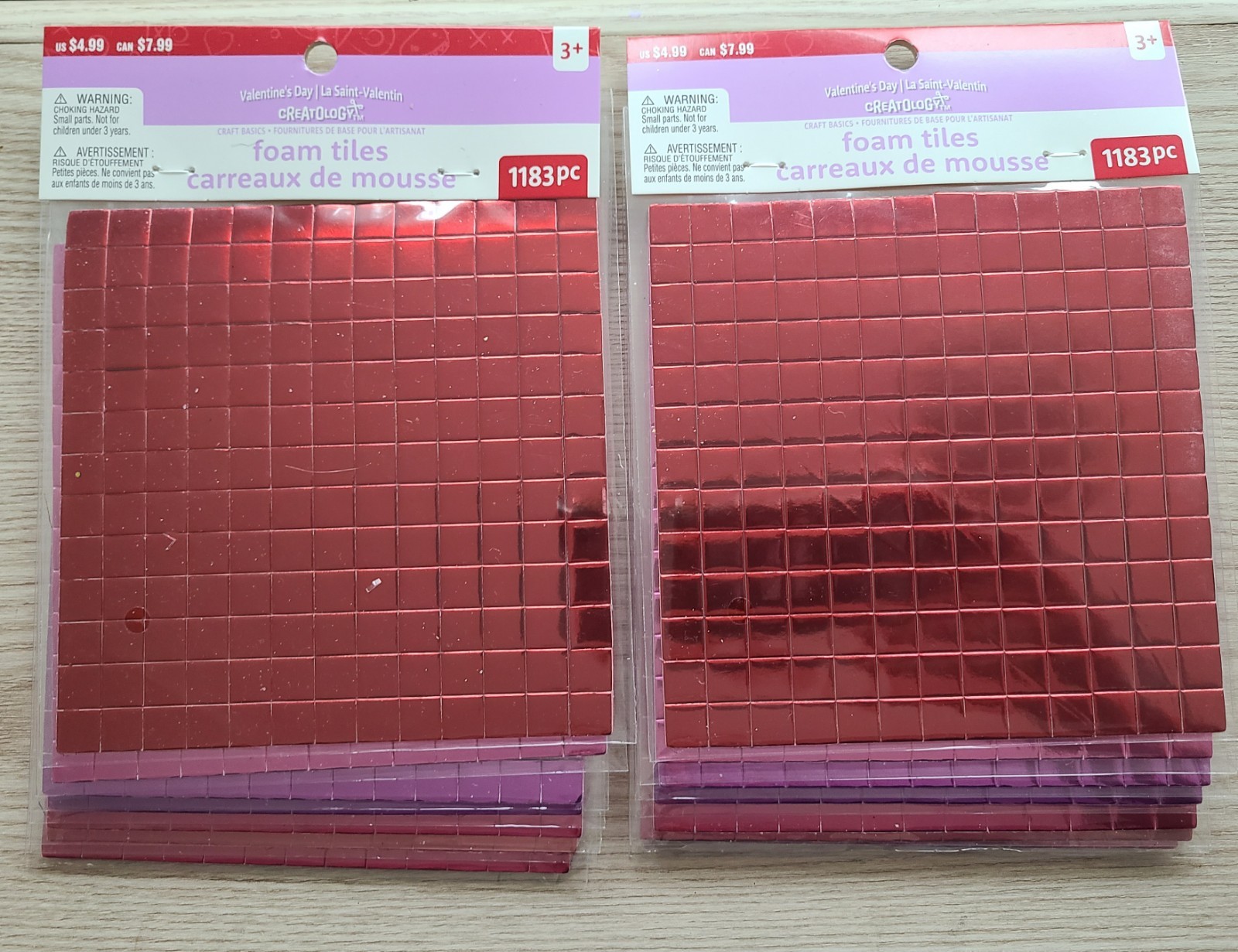 VALENTINES DAY CREATOLOGY FOAM TILES 1183 PC (TOTAL 2366 PCS) LOT OF 2