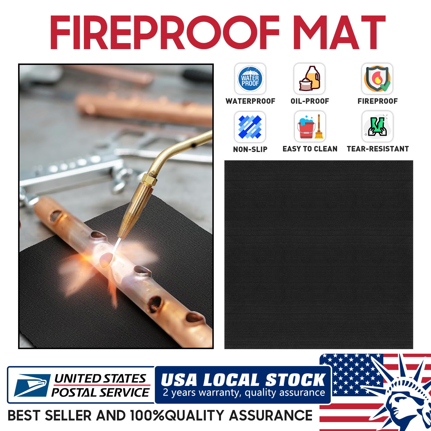 20"x20" Inch Premium Desktop Mat Durable Portable For Grill Desktop Protective