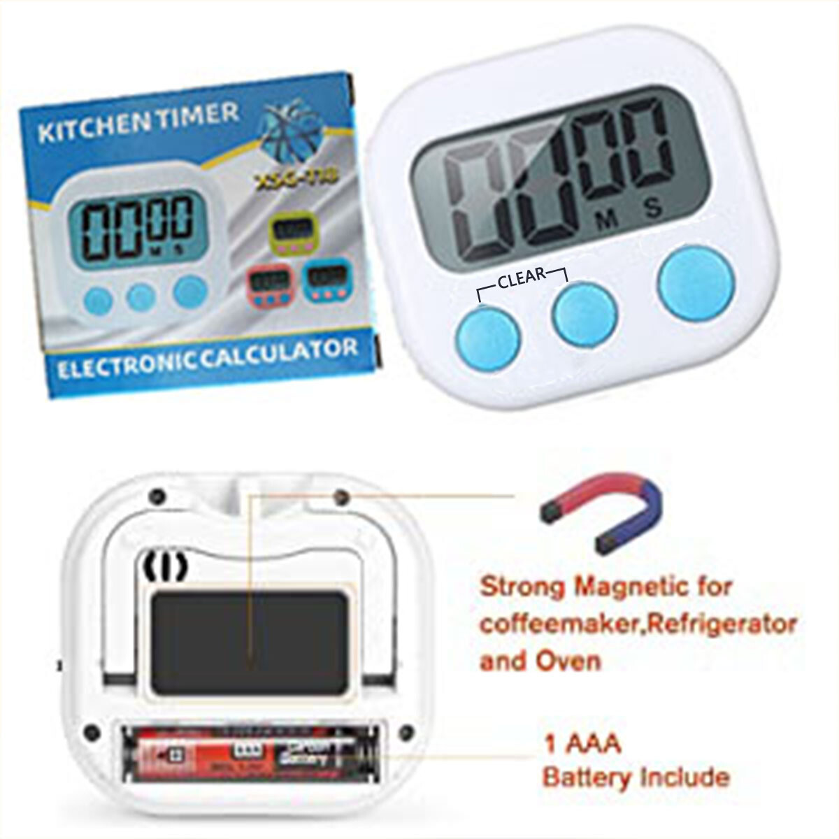 Digital Kitchen Timer Magnetic Countdown Timer Multifunctional positive Teacher