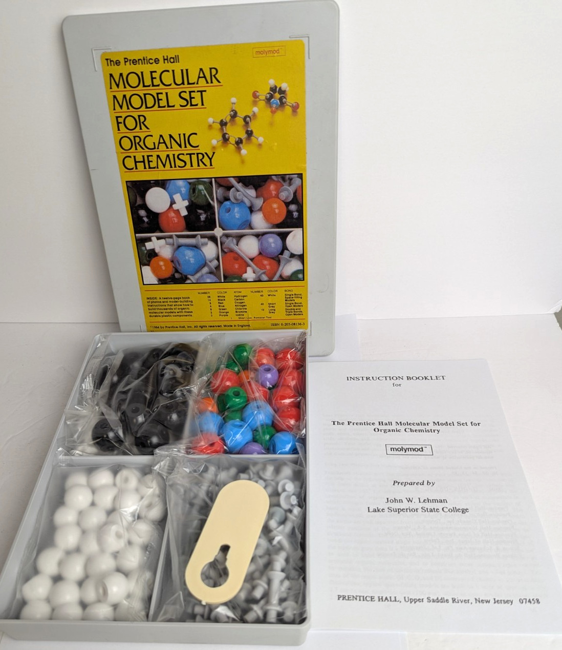 Molecular Model Set for Organic Chemistry 1984 Never Used UNOPENED BAGS Booklet