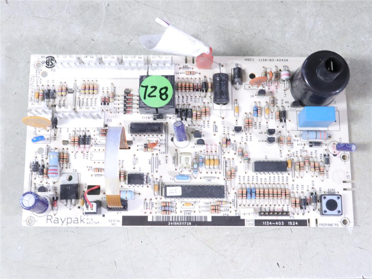Raypak 601769 Pool Spa Heater PCB Control Circuit Board 1134-403 1134-83-4042A