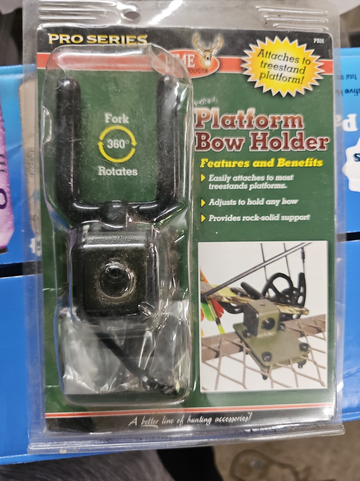 NEW Pro Series PLATFORM BOW HOLDER Fork Rotates 360 degree ATTACH 2 TREESTAND CP
