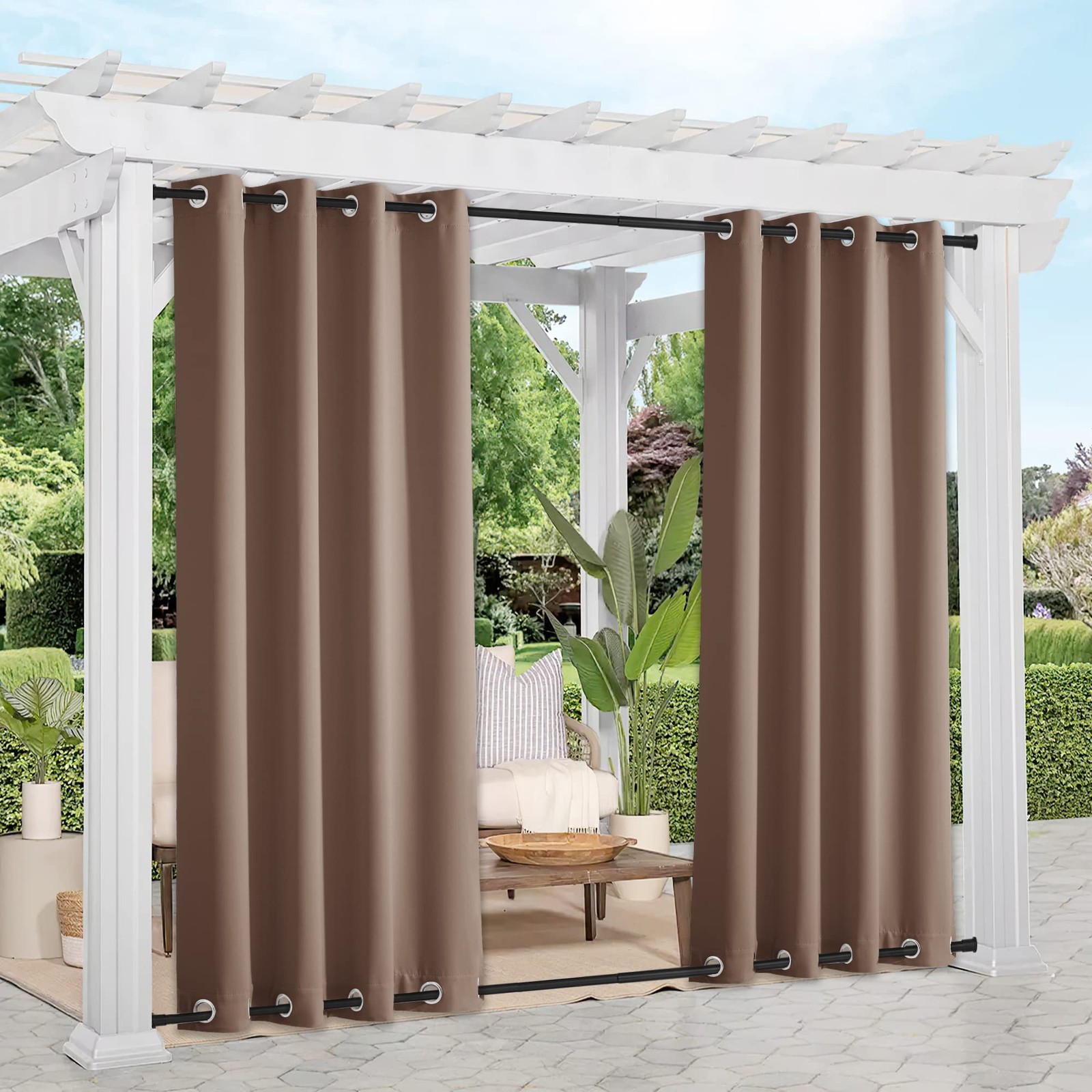 NICETOWN 2 Panels Blackout Curtains with Rustproof Grommets, Weighted, 52x108"