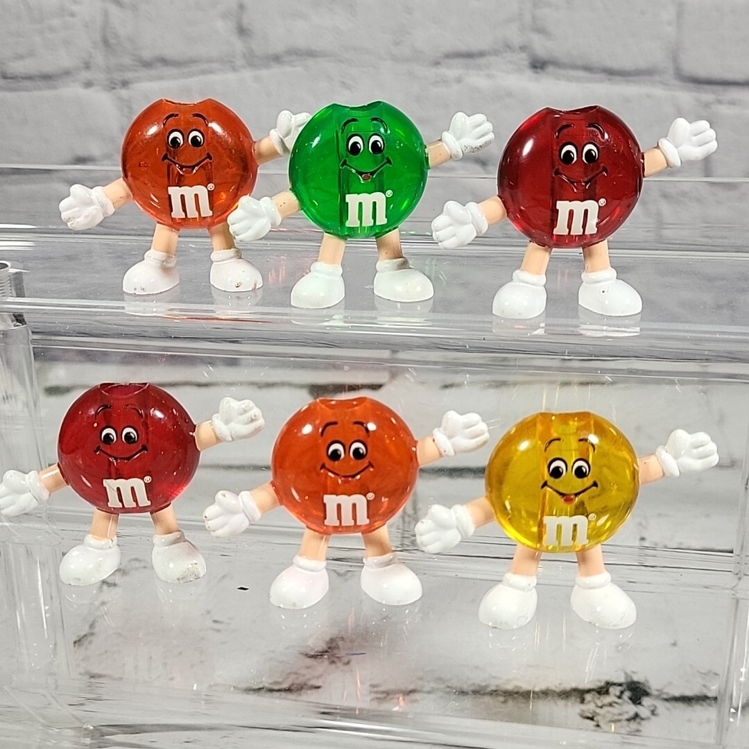 Vintage M&Ms Christmas String Light Covers Lot Of 6 Transparent Acrylic Candy