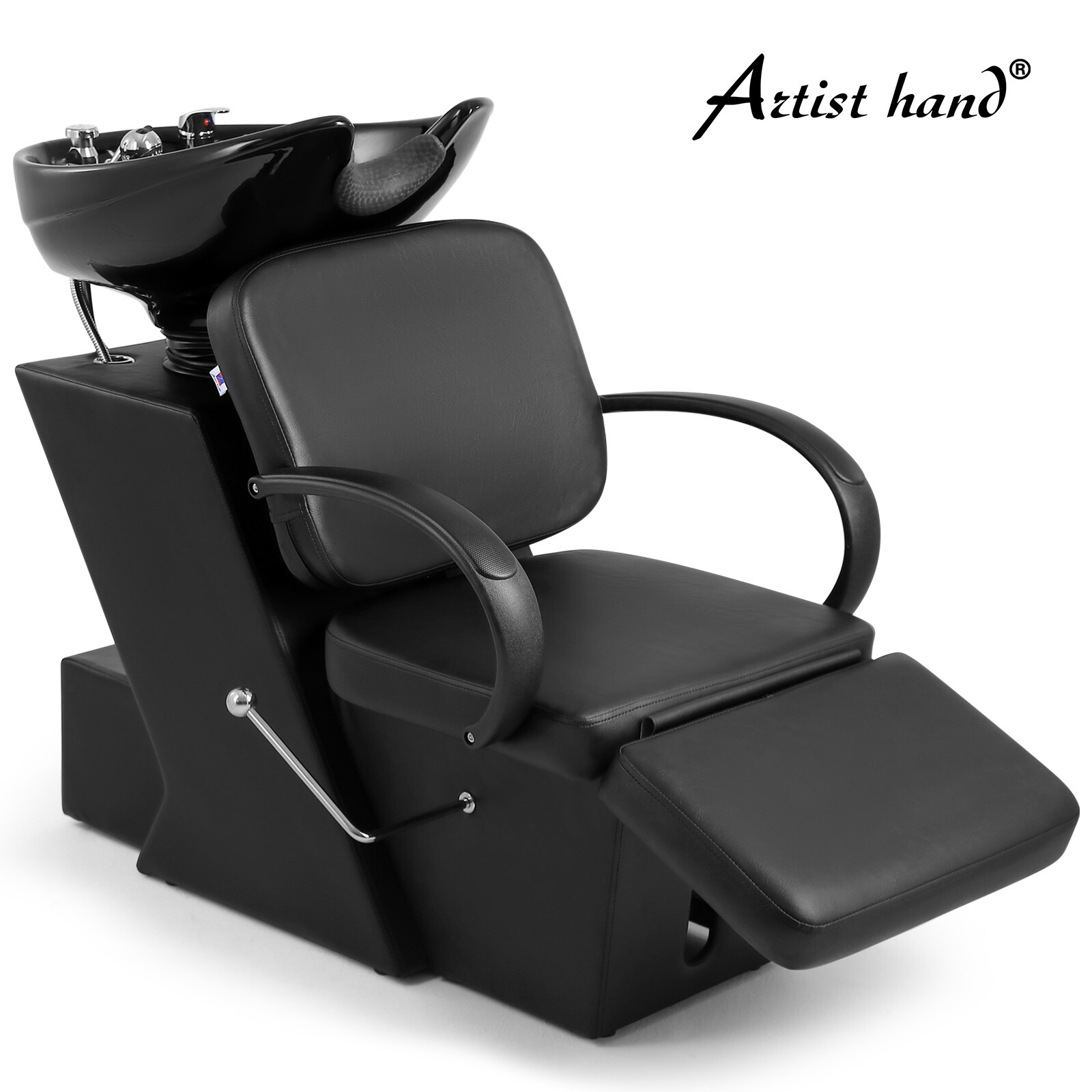 Barber Backwash Shampoo Chair Ceramic Bowl Sink Beauty Spa Salon Unit Station