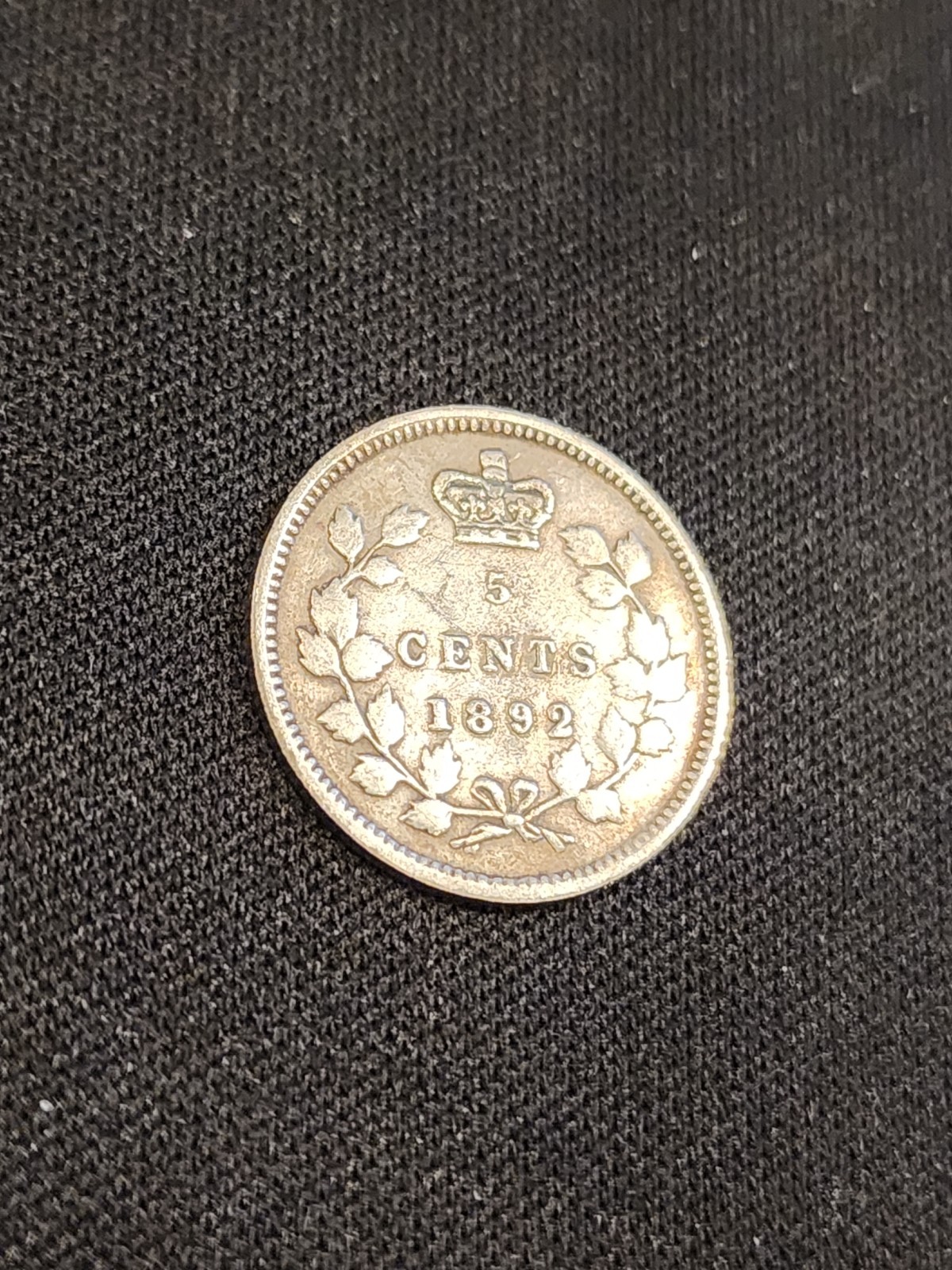 1892 Canada 5 Cents Silver Coin