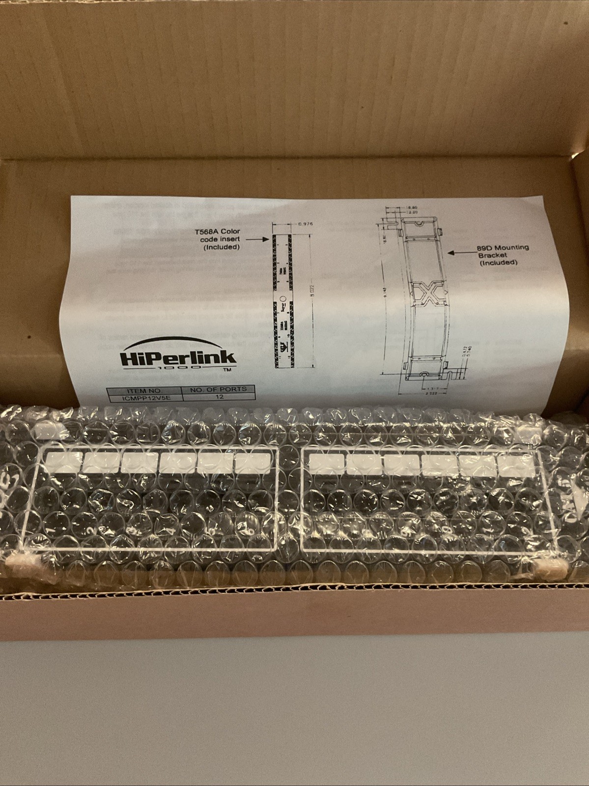 ICC HiPerlink 1000 CAT 5E - patch panel - ICMPP12V5E