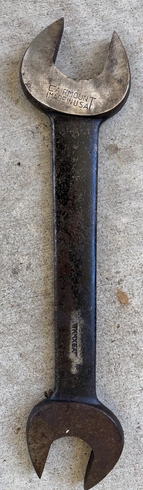 Vintage Fairmount TKKX6A Made In USA Open Ended Wrench 1 1/2” & 1 1/4”