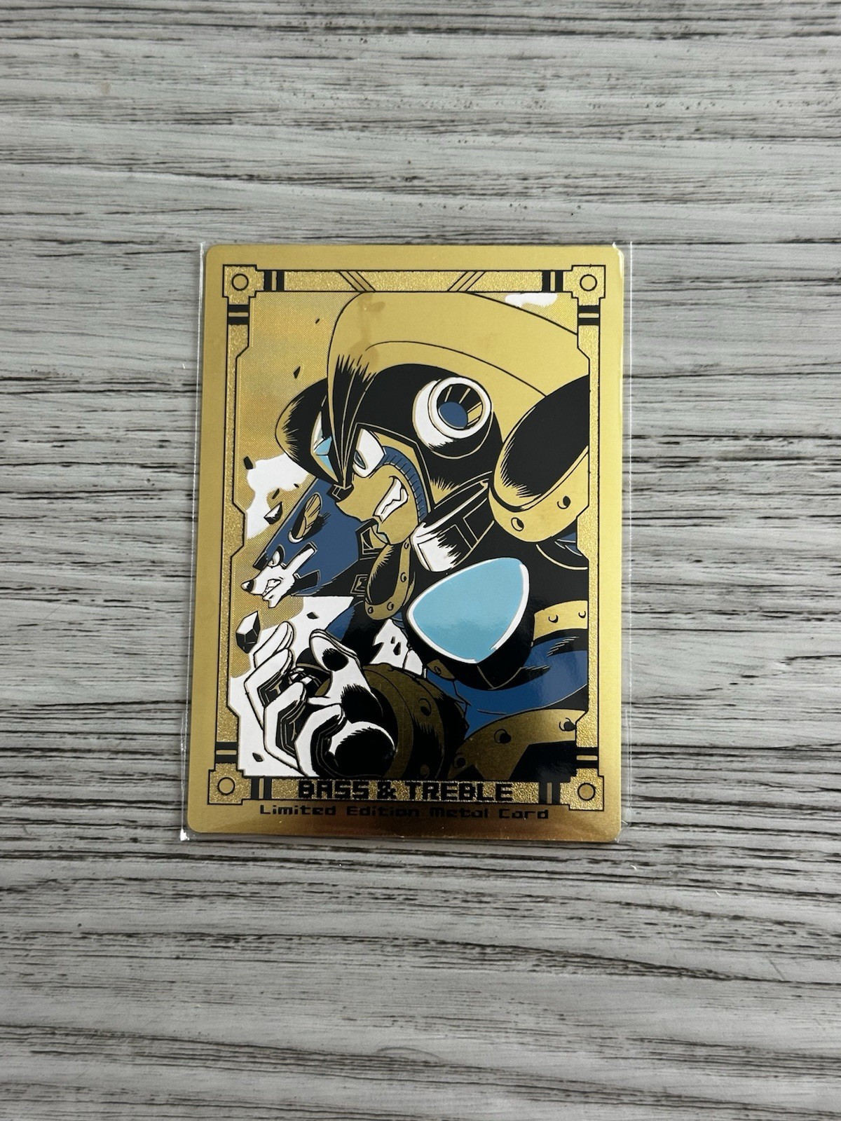 SDCC 2024 Exclusive UDON Mega Man Metal Gold Card Bass & Treble By Hitoshi Ariga