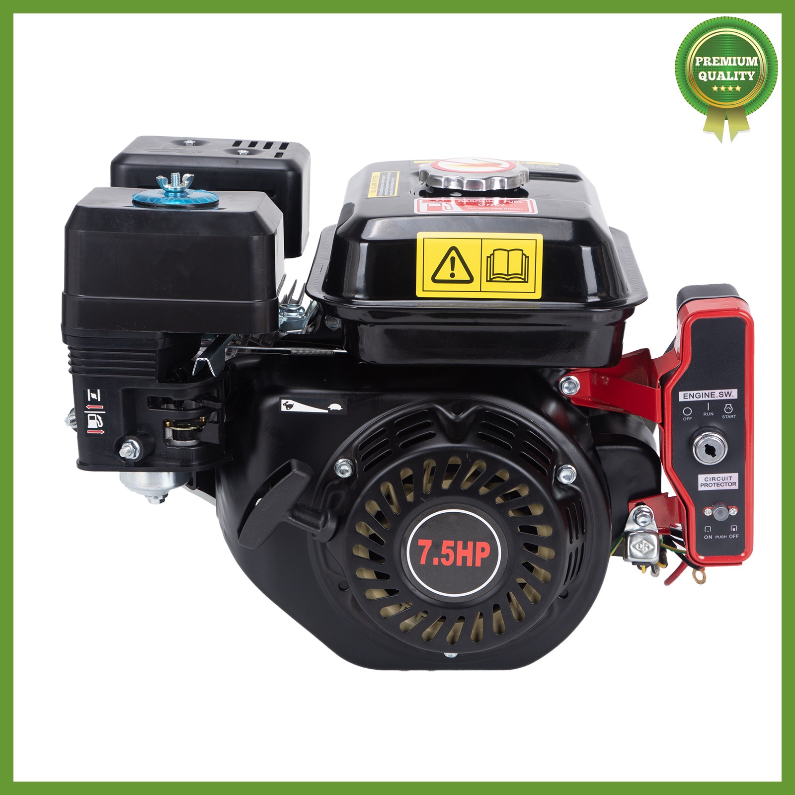 212cc 4-Stroke 7.5 HP Electric Start Horizontal Engine Go Kart Gas Engine Motor