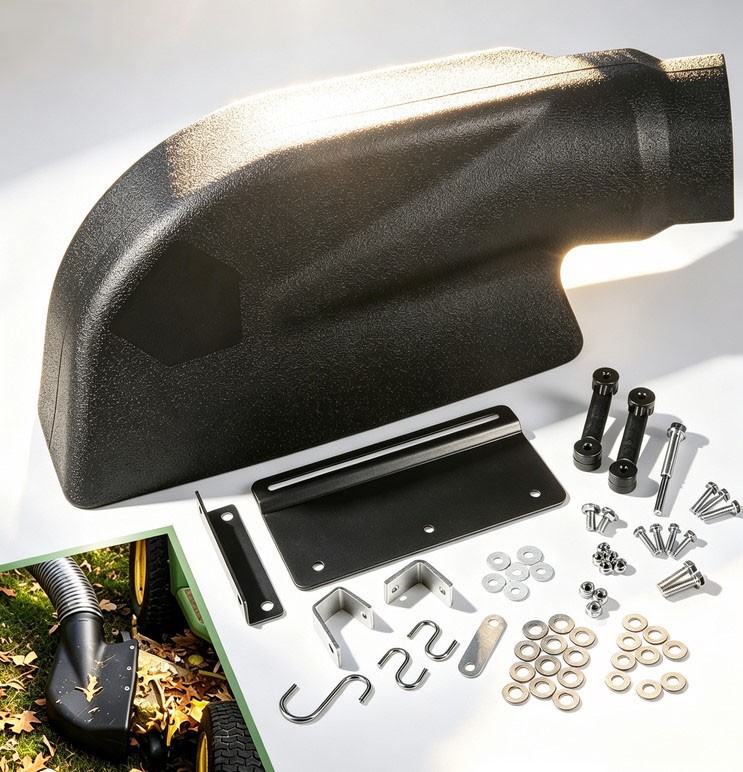 62468 Adapter Mow-N-Vac Kit Universal Deck Boot Chute Leaf Vacuum Bagger