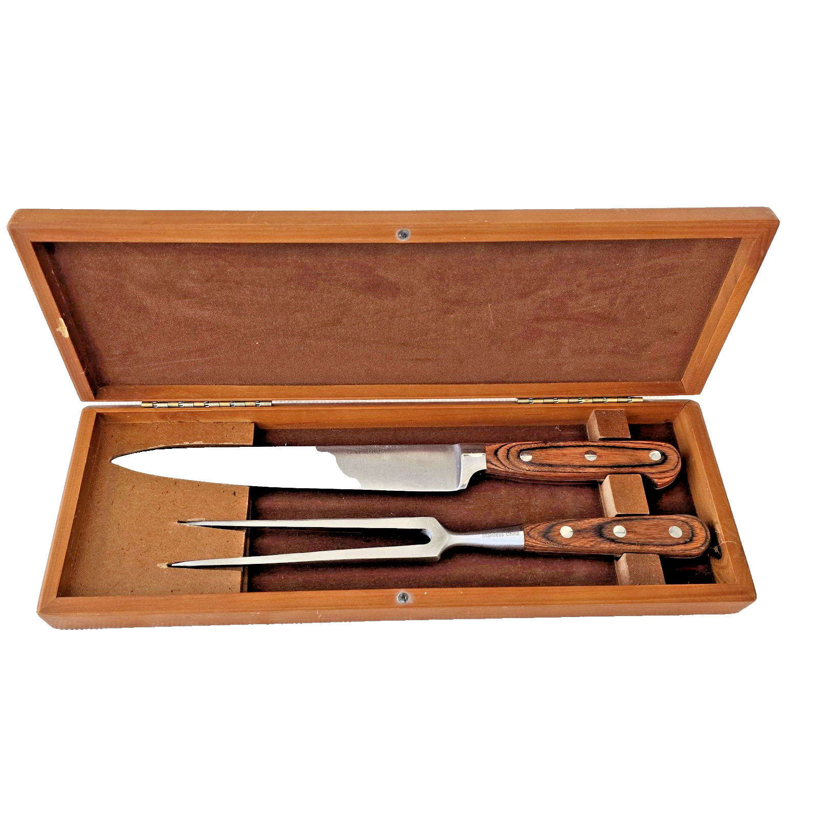 Gourmet Buffet Stainless Steel Carving Set Boxed Kitchen Gift Serving Practical