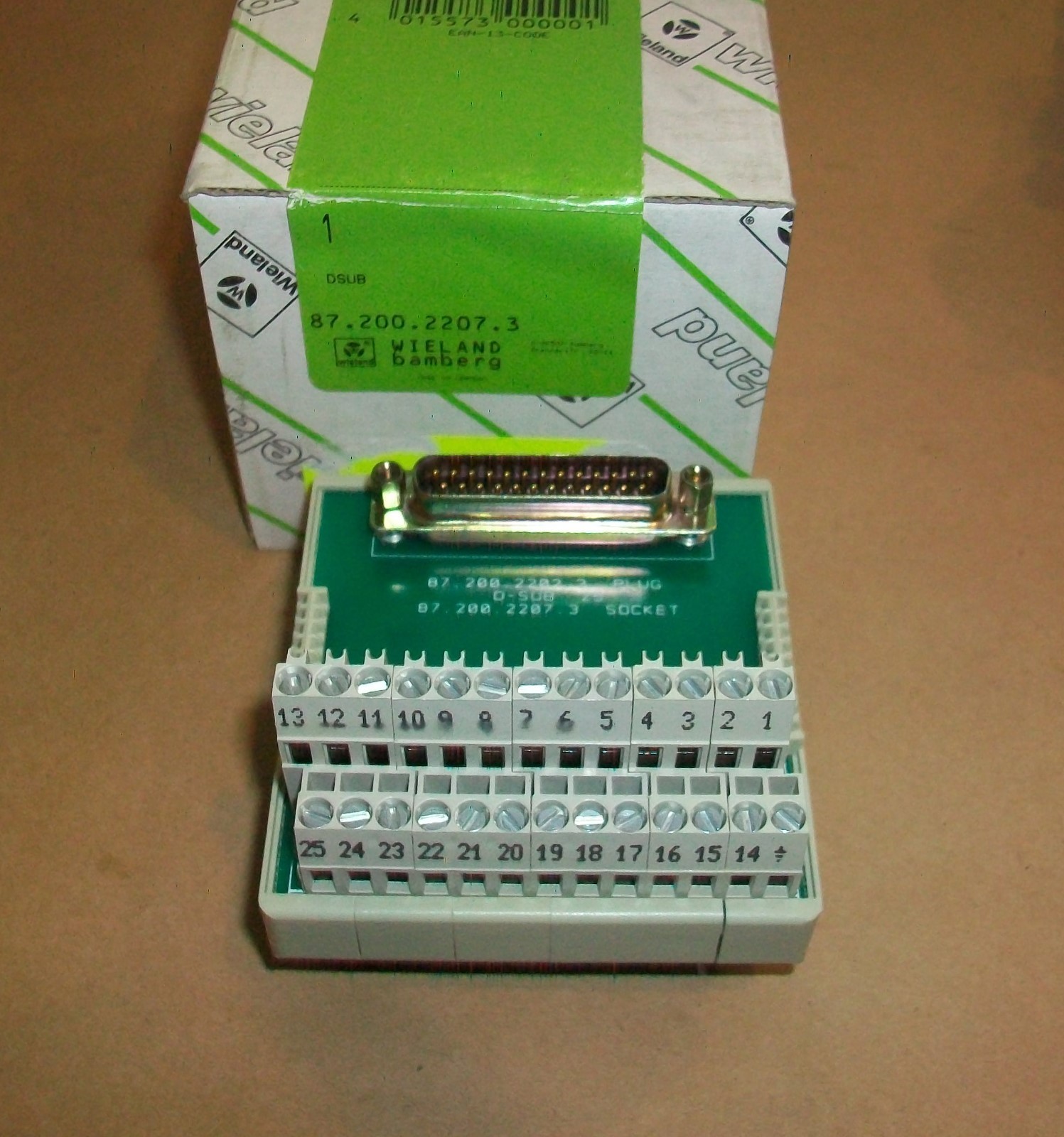 Wieland 87.200.2207.3 Interface Module  D Sub 25   NEW IN BOX