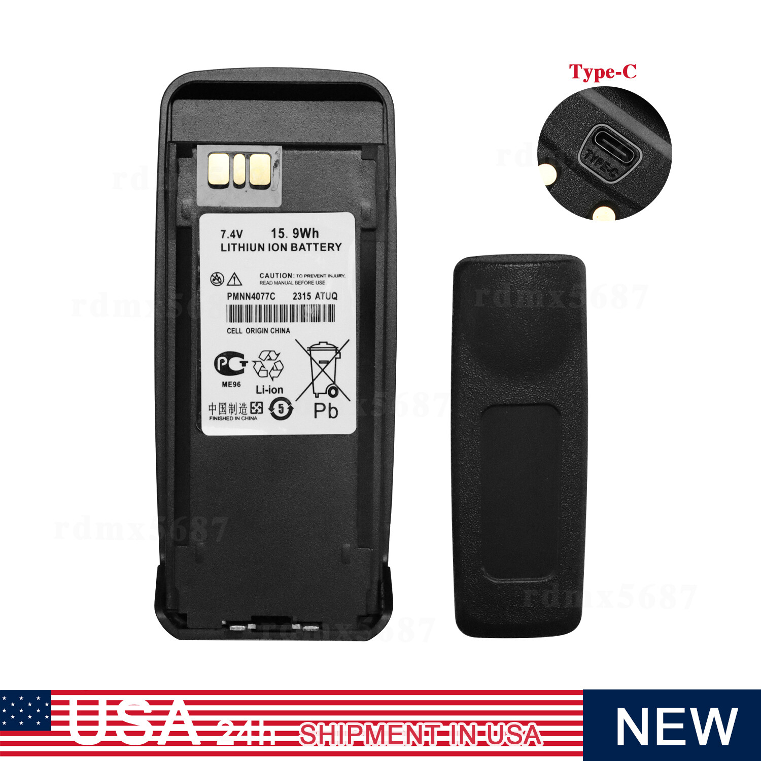 USB-C Battery NNTN4103 NNTN4104 For Motorola DGP4150 DGP4150+ DP3400 DP3400+