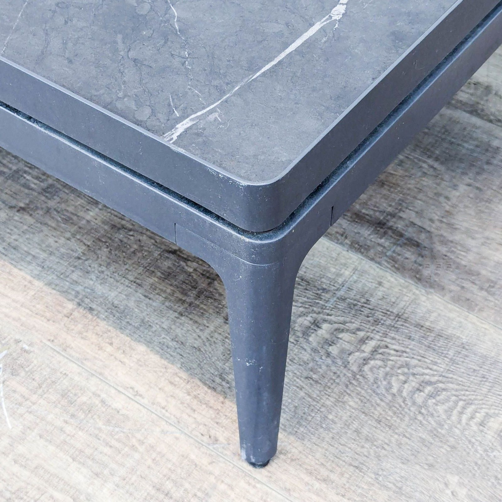 Gloster Grid 41” Ceramic Top Modern Outdoor Coffee Table