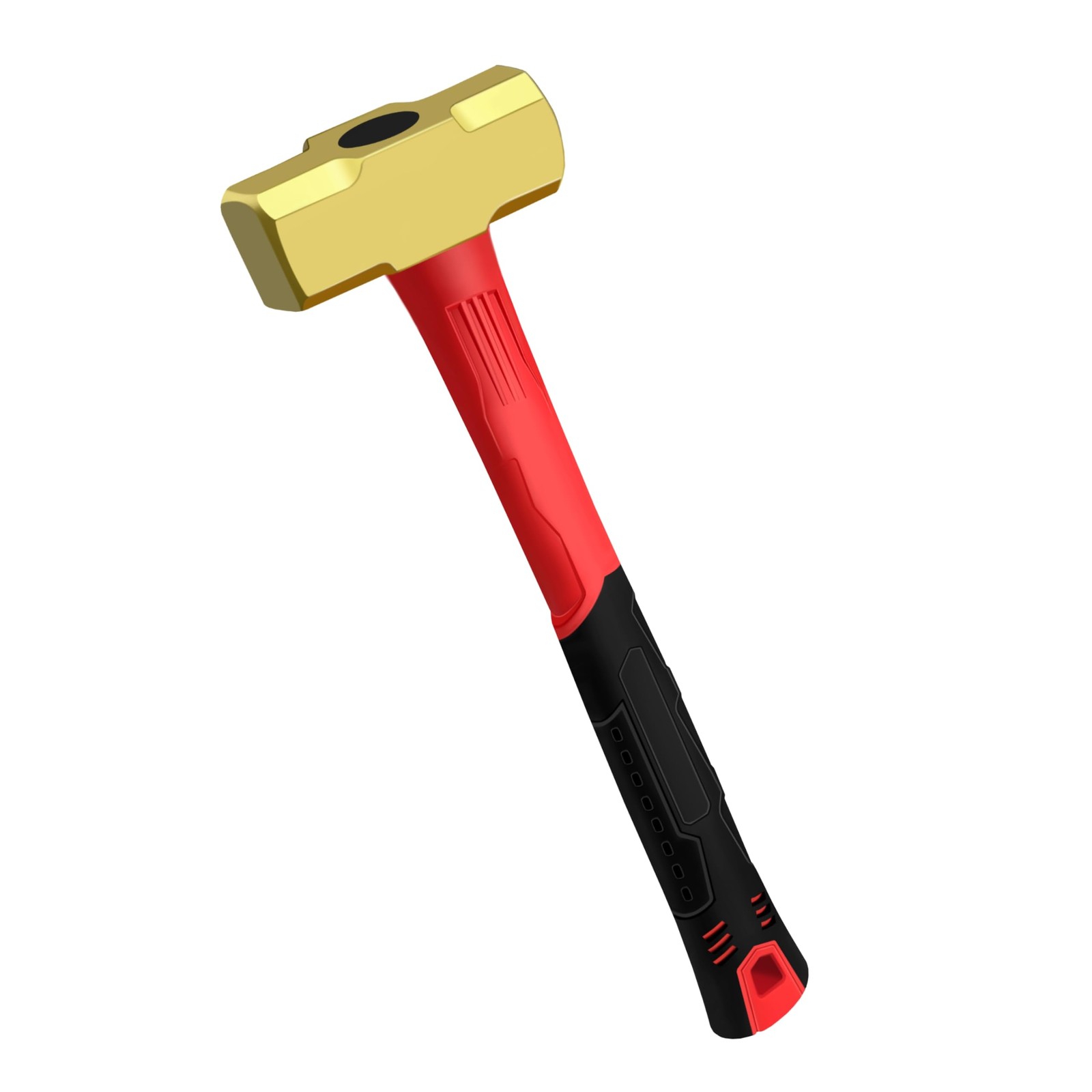 3lb Brass Sledge Hammer,Non-Sparking,Comfortable Fiberglass Handle,3-Pounds,N...