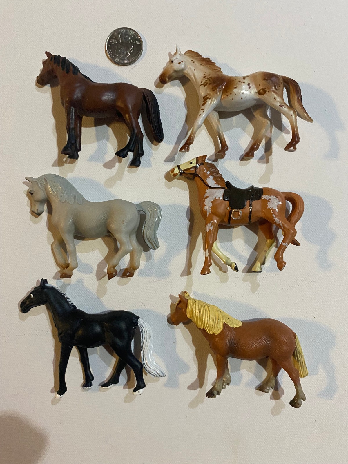 Random Horse Stallion Mustang Toy Figure Lot of 6