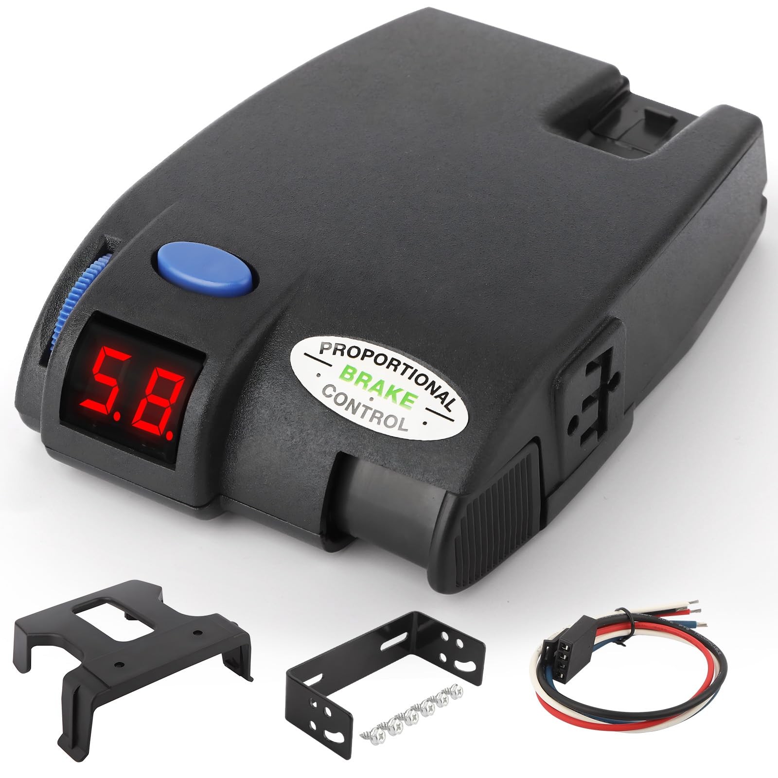 Trailer Brake Controller Kit, Proportional Electronic Brake Control for Black