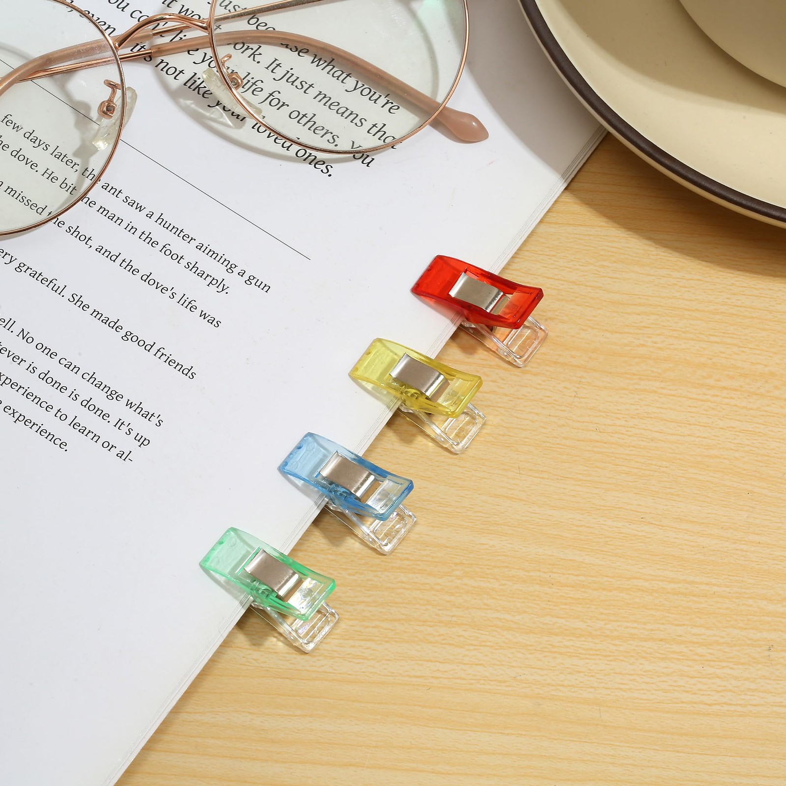 50 Pcs Sewing Clips for Fabric and Quilting,Premium Quilting Colourful