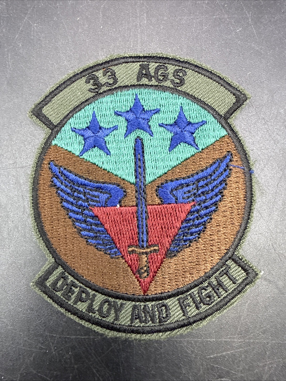 Vtg 33 AGS AIRCRAFT GENERATION SQUADRON DEPLOY & FIGHT Air Force Patch