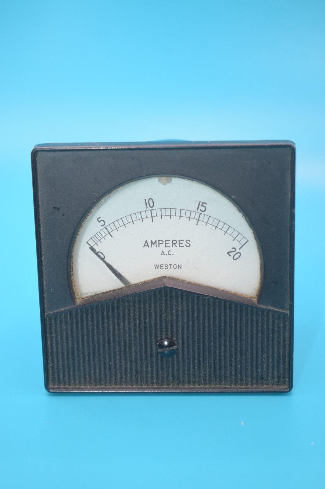 VINTAGE STEAMPUNK PANEL METER - Weston - Amperes AC 0 - 20