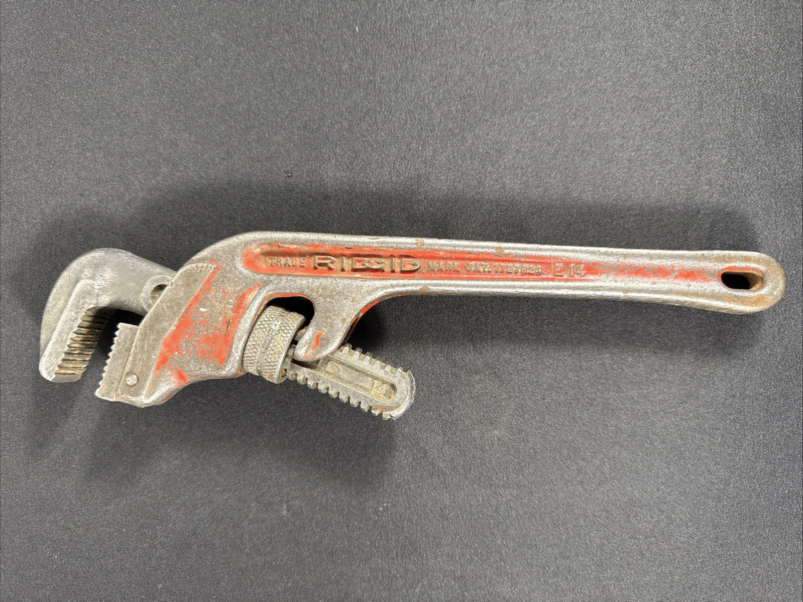 Vintage Ridgid Offset Pipe Wrench E14 Elyria Heavy Duty 14 Inch USA