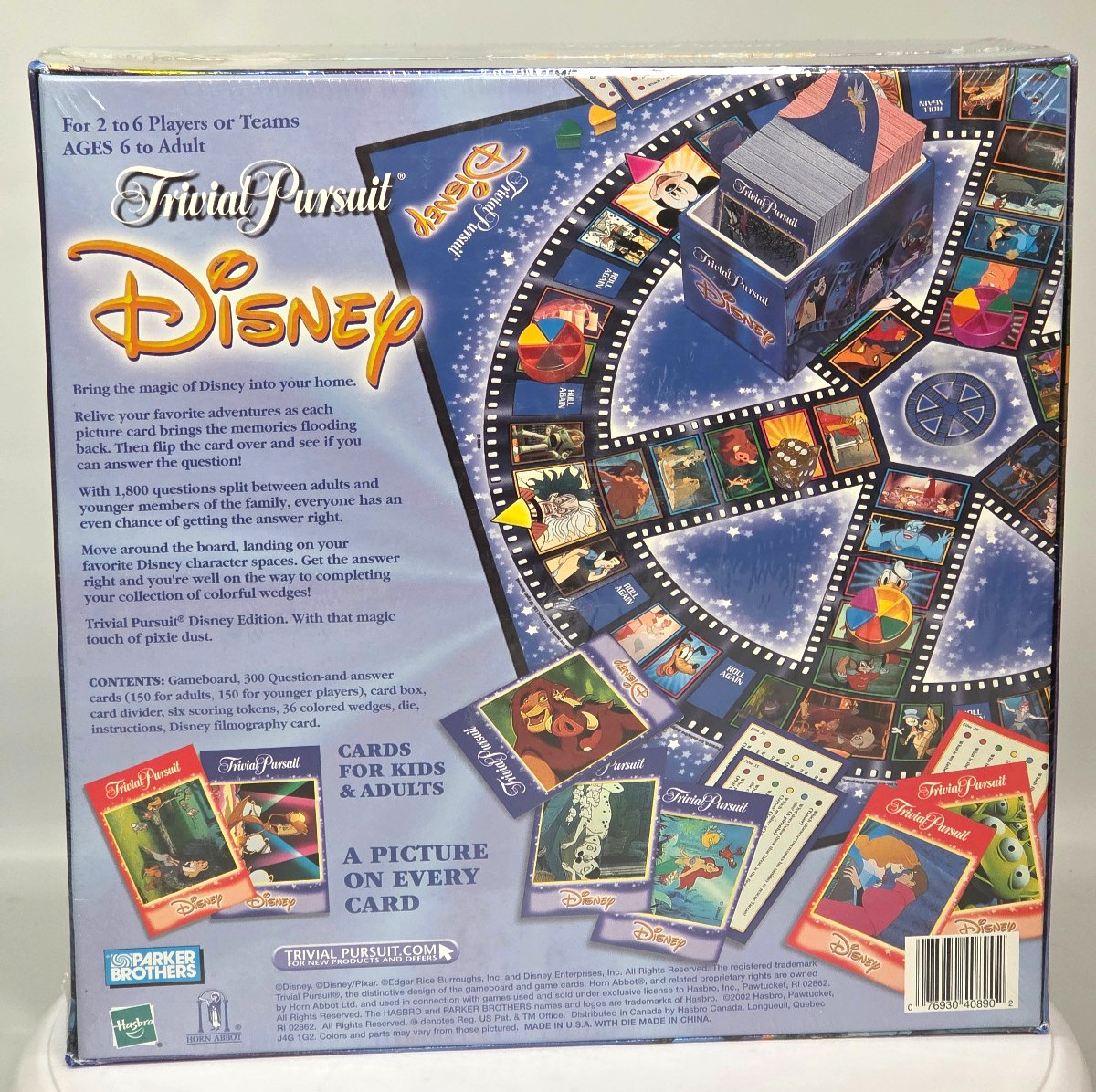 2002 Trivial Pursuit: Disney Animated Edition Complete SEALED