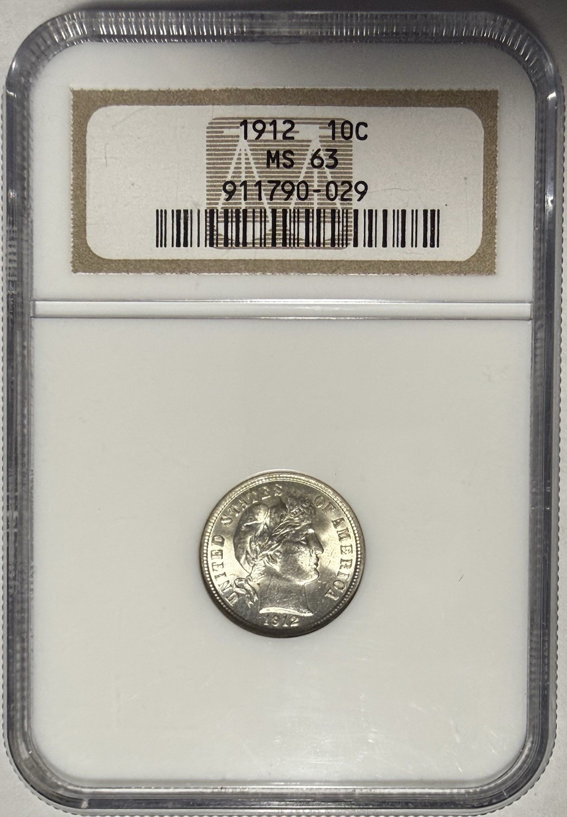 1912 P Barber Dime 10c NGC MS63 ‼️BLAST WHITE & FULL OF LUSTER‼️