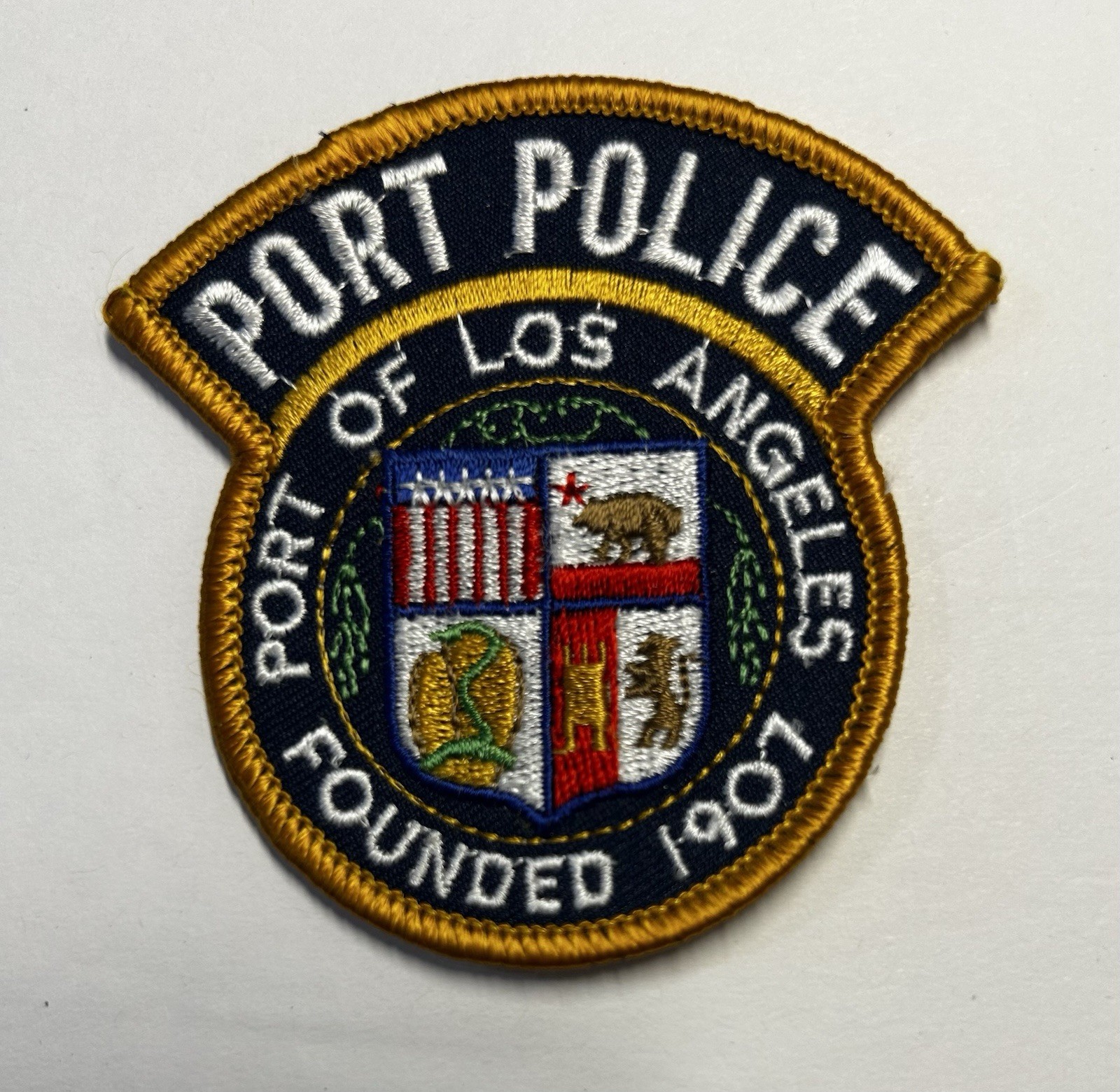 VINTAGE CALIFORNIA PORT OF LOS  ANGELES POLICE DEPT PATCH #PDD24