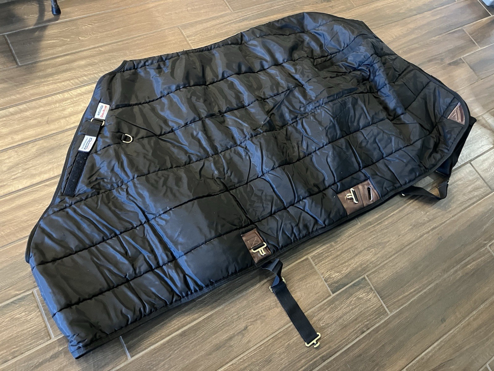 Schneider Black Adjust Fit Dura-Nylon Horse Stable Blanket Size 78