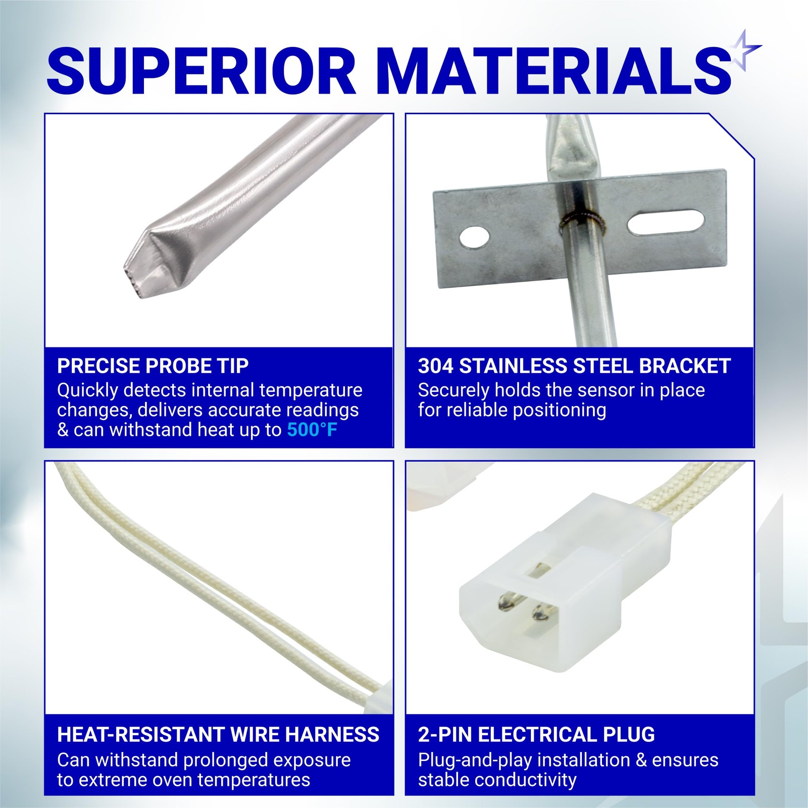 Upgraded 12001656 Oven Temperature Sensor Part - Compatible with As Pictured
