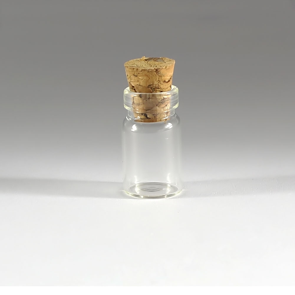 2-10 Pieces 0.5-10ml Clear Empty Glass Bottles With Corks Sample Small Vials Jar