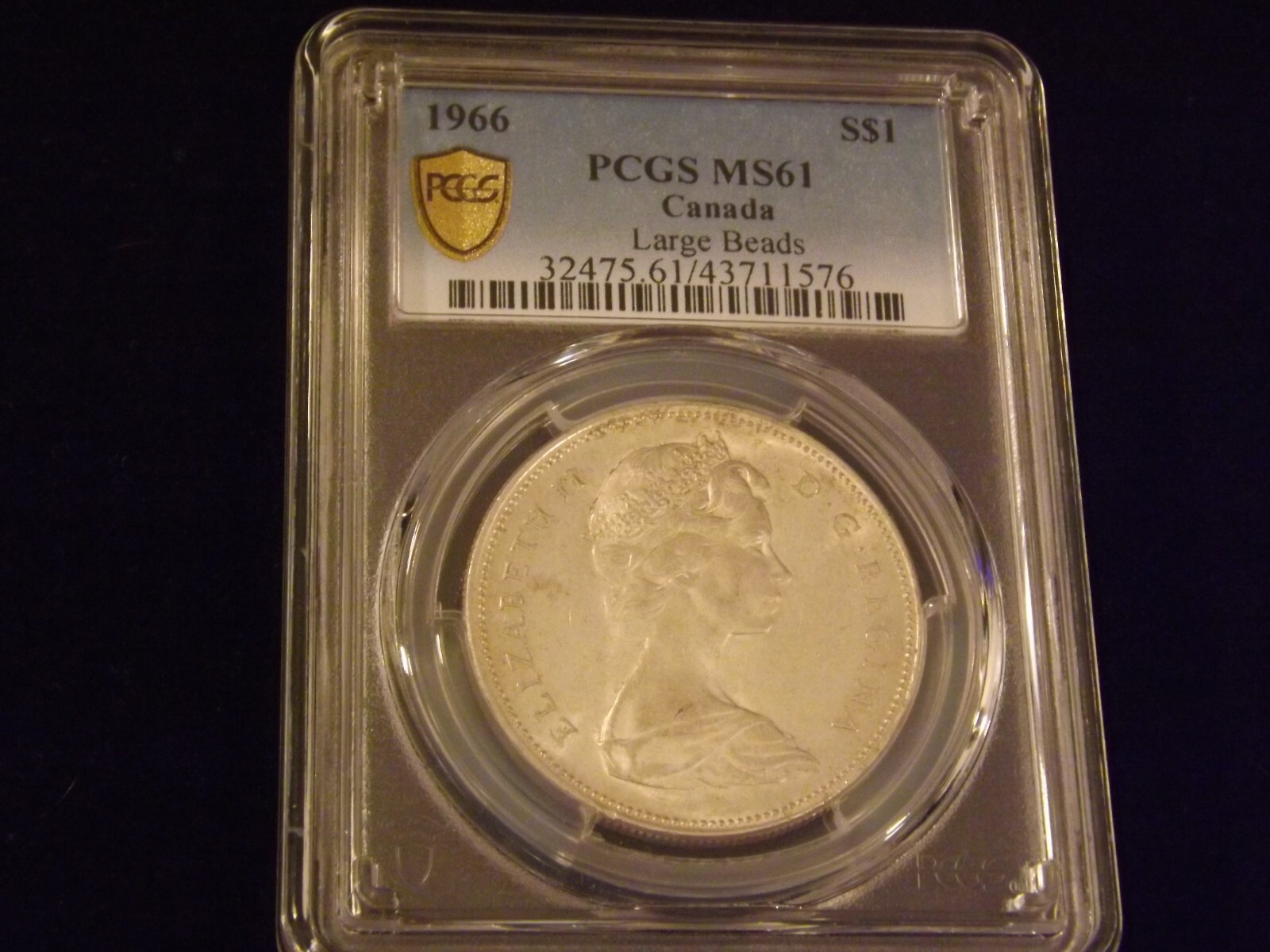 1966     S$1          Canada             PCGS  MS 61