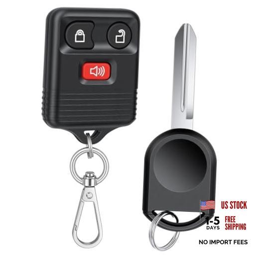 Key Fob Keyless Entry Remote with Ignition Key fits for Ford F150 F250 F350